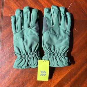 NWT All In Motion Forest Green and Black Winter Gloves